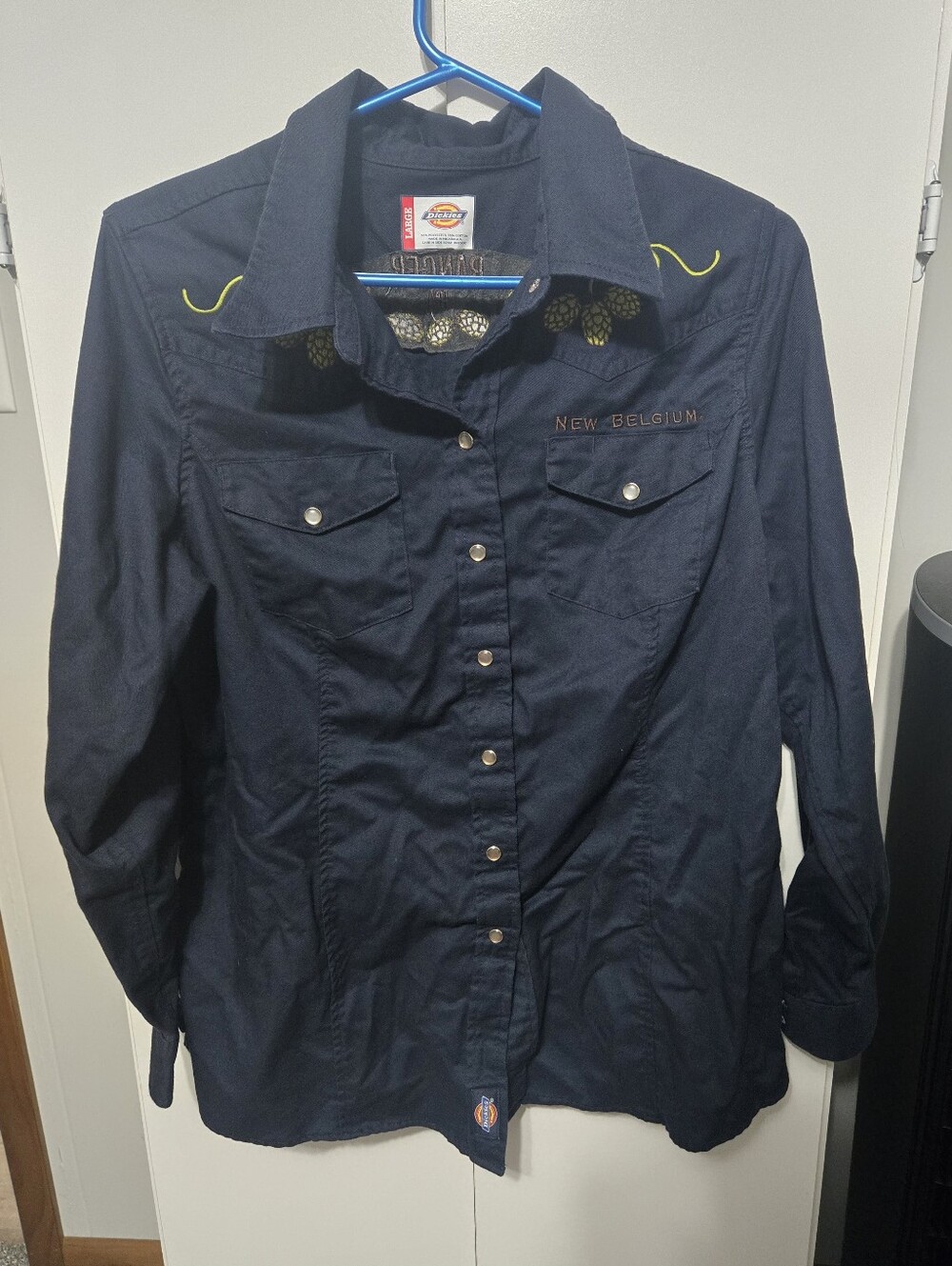 Dickies Navy Western Snap-Front Jacket New Belgium Ranger IPA